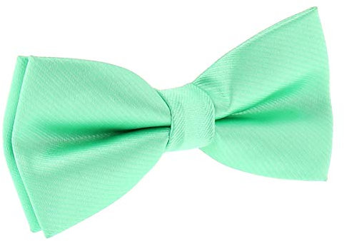SHIPITNOW Fliege Mintgrün (Pastellgrün) - 30 Farben - Männer fliege Hochzeit, Party - Satin stoff, Einfarbig - Vorgebunden, Herren