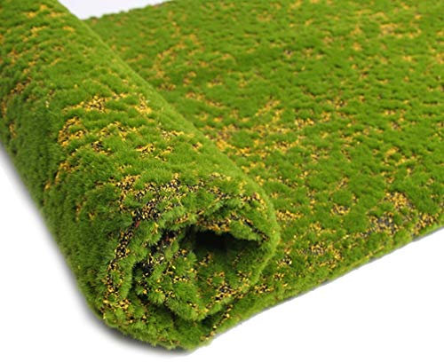 HEALLILY Tapis de Mousse Artificielle Faux Gazon Tapis de Gazon Aménagement Paysager Paysage Tapis de Gazon Intérieur Extérieur Mousse Décoration pour Jardin Pelouse Jardin 100X100cm