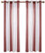 Deconovo Transparente Vorhänge mit Ösen, Stores Gardinen für Wohnzimmer, Voile Gardine in Leinenoptik Nadelstreifen, 240x140 cm(HöhexBreite), Rot, 2er Set