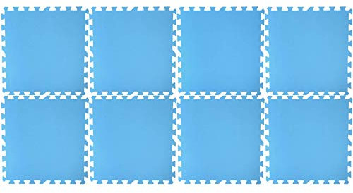Perfect Pool Poolmatte Pool Bodenschutzmatte Fitnessmatte BLAU 8er Pack, M-572-20200020