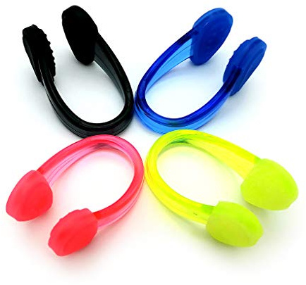 Zooshine Silicone Waterproof Swimming Nose Clips Pool Nose Plugs for Adults with Box Packed, Set of 4