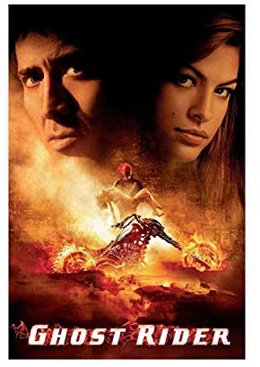 Ghost Rider Johnny Blaze Nicolas Cage Movie Classics 2 Leinwand-Poster Schlafzimmer Dekor Sport Landschaft Büro Raumdekor Geschenk ungerahmt: 30 x 45 cm