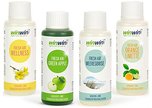 winwinCLEAN - 4 x fresh AIR 100ML I WELLNESS I green APPLE I MEERESBRISE I ORANGE-LIMETTE