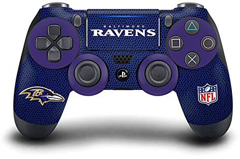 Head Case Designs Offizielle NFL Logo Kunst Baltimore Ravens Vinyl Haut Gaming Aufkleber Abziehbild Abdeckung kompatibel mit Sony Playstation 4 PS4 DualShock 4 Controller