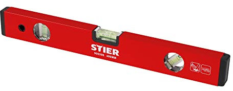 STIER Wasserwaage 40 cm Aluminium ± 1,0 mm/m drei Libellen