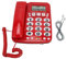 Yunseity Big Button Phone for Seniors, Corded Landline Telephone with Caller ID, Fast Dialing, Picture Landline Phone for Visually Impaired, Hearing Impaired(Red)