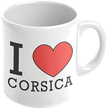 Keramikbecher mit Corsica-Motiv