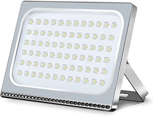 papasbox LED Flutlicht Strahler 500W Außen, 50000LM Außenstrahler Kaltweiß 6000K Fluter Scheinwerfer IP65 Wasserdicht Flutlichtstrahler für Hof Treppe Garten Garage Wand