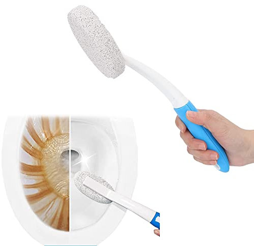 Pumice Stone Cleaning Brush, Hard Water Wand Pumice Stone Toilet Bowl Cleaner, Scouring Stick, Hard Water Toilet Bowl Ring Remover Cleaner for Household Sink Pool Bathroom Kitchen