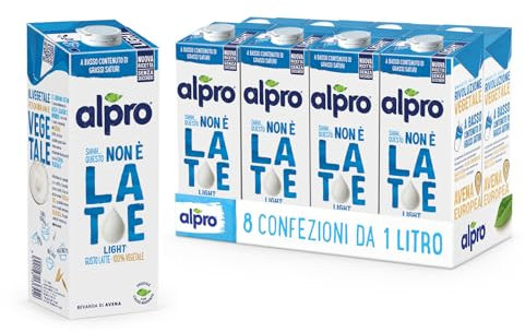 Alpro Bebida De Avena 100% Vegetal - THIS IS NOT M*LK Light - Pack de 8 x 1L