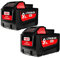 2X M18 18V 9,0Ah Batterie de Remplacement pour Milwaukee M18 Compatible avec Milwaukee M18 M18B 48-11-1840 48-11-1828 48-11-1820 48-11-1815 48-11-1850