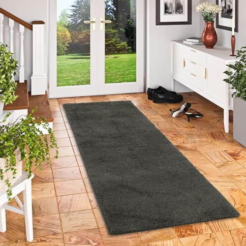 Snapstyle Hochflor Langflor Shaggy Läufer Teppich Palace Anthrazit in 9 Größen