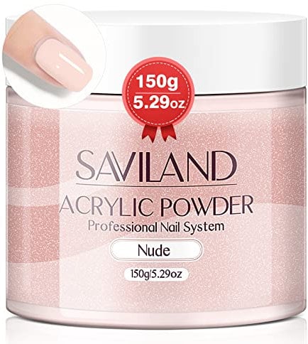 Saviland Acrylic Powder - Nudes Acrylic Nail Powder System Kit - 150g/5.29OZ - Strengthen Nail 3D Carving Supplies