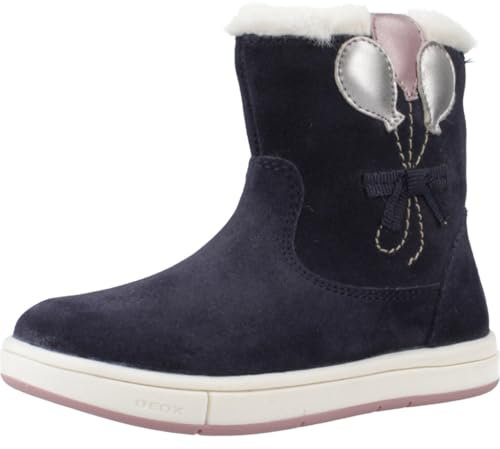 Geox B Trottola Girl, Caviglia Barca Bimba 0-24, Colore: Rosa Navy, 22 EU