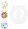 RTLR Plastic Fish Bowl, Sturdy Small Round VIVARIUM for Desk Decorations, Multipurpose Heavy Duty Goldfish Bowl, 4.1in/10.5cm (S)