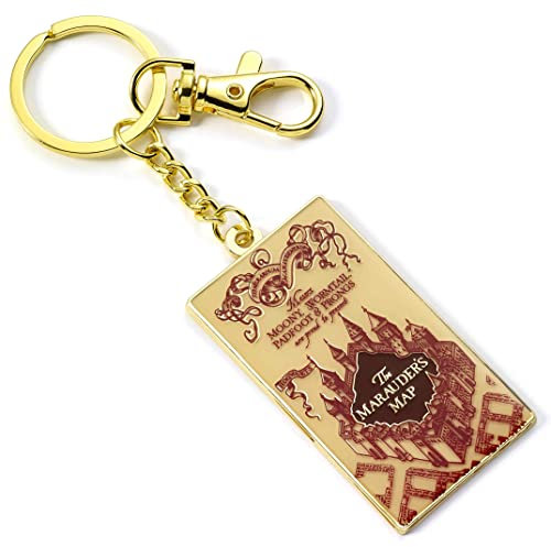 The Carat Shop Harry Potter Porte-clés carte officielle des maraudeurs, multicolore, Taille unique, Chaîne, émail