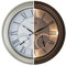 Beleuchtete Uhr für den Innen- und Außenbereich, Leuchtende Gartenuhr , wasserdicht, 45,7 cm, mit intelligentem Sensor, große Outdoor-Uhr mit Thermometer und Hygrometer für Garten, Terrasse, Pool