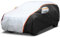 10-Couches Bache Voiture Exterieur Imperméable pour SUV, Housse de Voiture PEVA Couverture avec Ouverte Latérale pour Cabine, Coton Respirant, Anti UV Neige Poussière Anti Grele 460 * 183 * 170cm