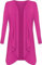 Brezza Long Cardigans for Women UK Plus Size Ladies Waterfall Open Front Top Fuchsia Size 24-26