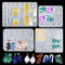 EPODA 67 Stück Silikonform Schmuck, Ohrringe Epoxidharz, Anhänger Mit Loch, Blätter, Herz, Rund, Blüten Epoxidharz Formen
