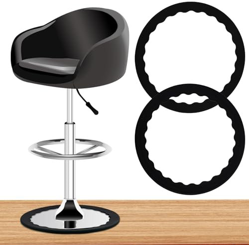 2stk Barhocker-Beinschutzring für 41,91 bis 46,99cm Runde Basis, rutschfest Barhocker-Silikonbezug Keine Geräusche und Kratzer Stuhl-Fußstützen-Unterpolster für Holzböden