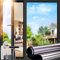 Windimiley Fensterfolie Sonnenschutz Hitzeschutz,Spiegelfolie Fenster Sichtschutz Selbstklebend,UV Schutzfolie Einseitig Blickdicht Wärmeschutzfolie für Sommer Schwarz-Silber 90x600cm