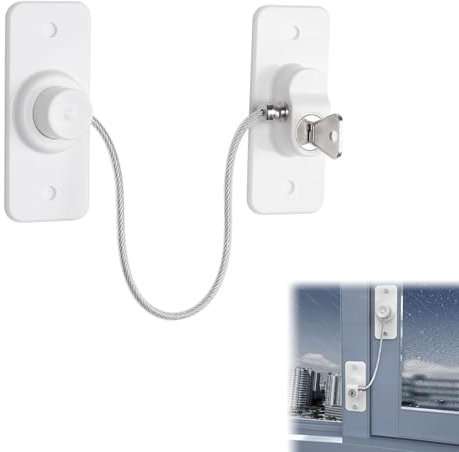 Lucchetto Frigorifero Bambini, Serrature di Sicurezza per Bambini, Blocca Cassetti Credenza Armadi con Chiavi, Bambino Chiusure di Sicurezza, Per Frigorifero, Lavatrice, Mobile, Finestra, Bianco