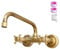 NIUKOMY Robinet Cuisine Mural Bronze Antique, Rotatif à 360° Mitigeur D'évier Murale Laiton, Retro Double Poignée Robinets Mélangeur pour Salle de Bain Cuisine, Bec 24cm