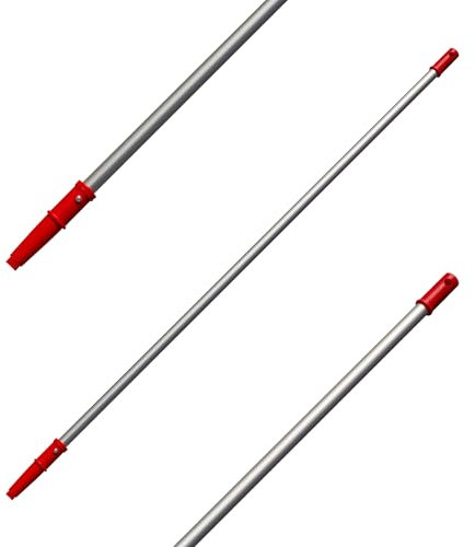 HAUSLY Stick Style EXTRA-CLICK - Mango para cepillo de escoba (aluminio, 130 cm, diámetro de 22 mm)