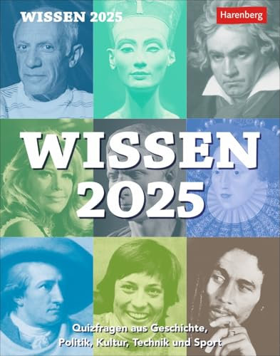 Wissen - Kalender 2025 - Harenberg-Verlag - Tagesabreißkalender mit originellen Fragen aus allen Wissensgebieten - 11 cm x 14 cm
