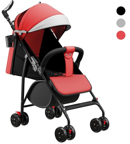 Tricycle bébé évolutif jusqu'à 25 kg, vélo de Marche vélo pour Les Enfants Plus âgés, siège réversible, Grand Panier Sac, Porte-gobelet, Roue Libre-A- rouge
