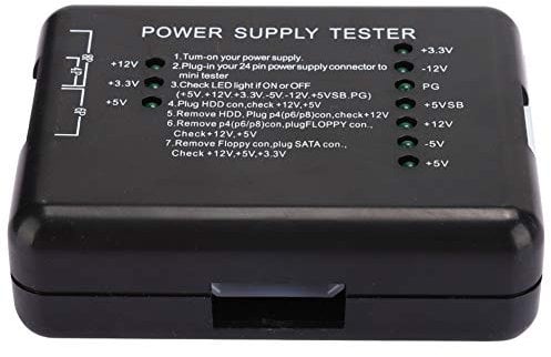 High Precise ATX Power Supply Tester, Universal Black PC Power Supply Tester, with LED Indicator