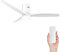 LARDECOR - Ventilador de Techo Moderno【con Luz LED y WiFi】Silencioso con Mando a Distancia, 6 Velocidades, 3 Temperaturas, Aspas de Madera/Motor DC y Función Verano-Invierno, Ø132 cm (Madera, Blanco)