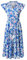GRACE KARIN Women Floral Summer Dresses Vintage Boho High Waist A-Line Midi Dress Elegant Casual Beach Party Dress White Blue Floral XXL