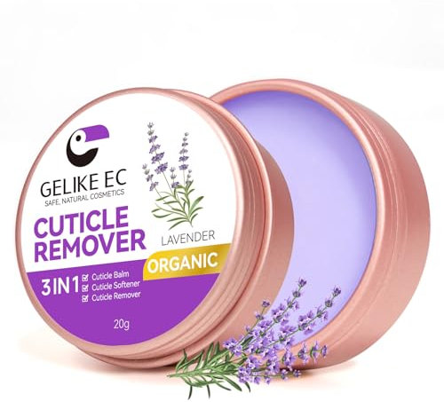 Gelike ec Crème pour enlever les cuticules pour les mains : baume doux à la lavande pour cuticules secs et gercés pour la maison salon