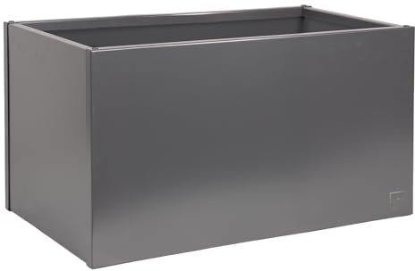 UNUS Pflanzkübel Pflanzgefäß rechteckig 80x40x40cm anthrazit wetterfest | modern eckig Blumenkübel Pflanzkasten für Garten Terrasse Balkon