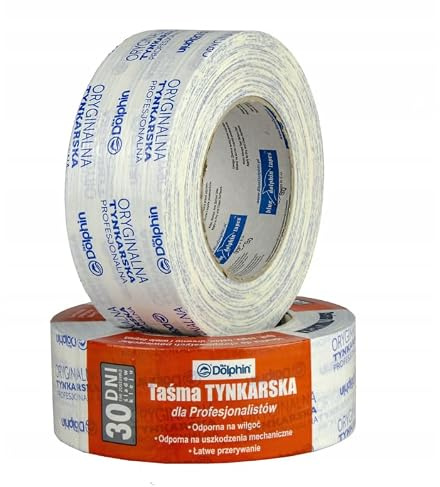 Blue Dolphin 30 Tage Profi-Putzband Abdeckband Stuckateurband für Putz Stein Beton Ziegel Holz (48 mm x 20 m)