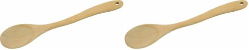Fackelmann Cucchiaio da cucina, in legno di faggio naturale, Utensile da cucina resistente per mescolare, servire e cucinare, ottimo per pentole antiaderenti, non rovina le superfici, dimensioni 30 cm
