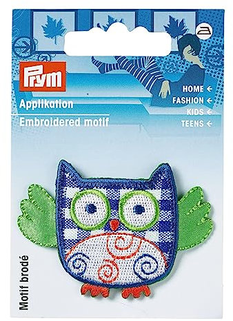 Prym 923100 Applikation Eule blau/grün