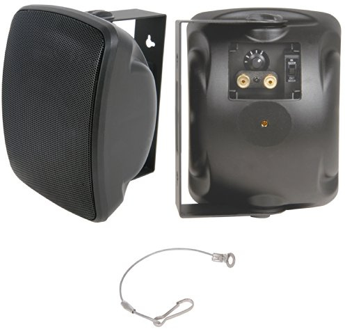 Loops QUALITY 4 40W Black Outdoor Garden Speaker *100V & 8ohm* IP44 Wall/Background