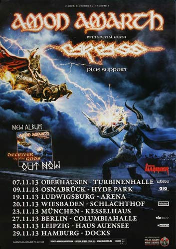 Amon Amarth - Deceiver of The Gods, Tour 2013 » Konzertplakat/Premium Poster | Live Konzert Veranstaltung | DIN A1 «