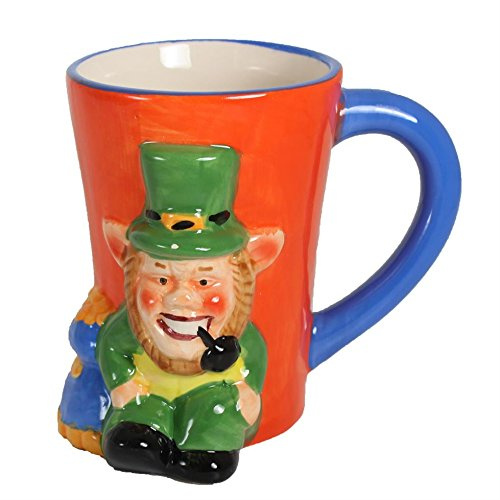 Giftworks Novelty Colourful 'Leprechaun' Ceramic Mug - St Patrick's Day