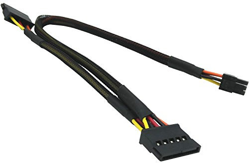 COMeap SATA 15 Pin x2 a Mini 6 Pin ATX Compatible con Cable de Alimentación SATA HDD 3653 3650 de DELL Inspiron 33 cm (13 Pulgadas)