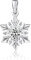 SILVEGO Damen Anhänger aus 925 Sterling Silber Schneeflocke mit Swarovski Zirconia