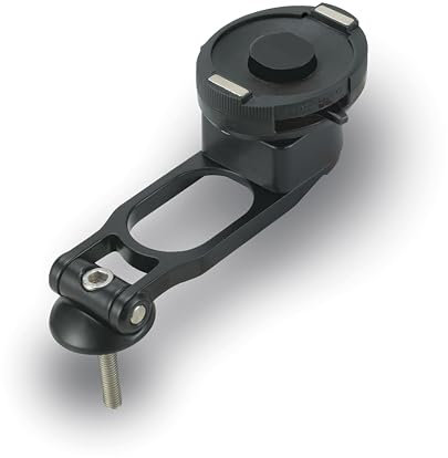 TIGRA SPORT FitClic Neo Magnetische Fahrradvorbaukappen-Halterung für Smartphones, Schwarz/Orange