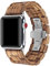 AIYIBEN Uhrenarmband aus Holz 38mm/40mm/41mm mit Schmetterlingsschnalle aus Edelstahl, kompatibel mit der iWatch Ultra 2 SE Serie 1 2 3 4 5 6 7 8 9 (Zebra)