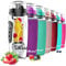 willceal Wasserflasche Mit Fruchteinsatz 945 ml Durable mit abnehmbarem Eisgel-Ball, groß - BPA-freies Tritan, Flip-Deckel, dichtes Design - Sport, Camping (Schwarz)