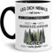 Tassendruck Berufe-Tasse Leg Dich Niemals mit einem Vermessungstechniker an - Geschenk-Idee/Büro/Job/Arbeit/Witzig/Lustig/Innen & Henkel Schwarz