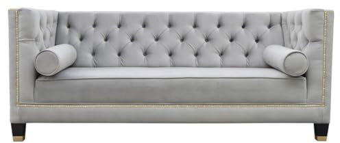 Casa Padrino Luxus Chesterfield Wohnzimmer Sofa 200 x 84 x H. 83 cm Luxus Möbel, Farbe:Tuerkis
