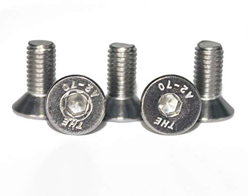 M3 x 6 mm Senkkopfschrauben mit Innensechskant (100 Stück) - DIN 7991 - ISO 10642 Senkkopf Schrauben - Gewindeschrauben - Vollgewinde - Edelstahl A2 V8A - rostfrei